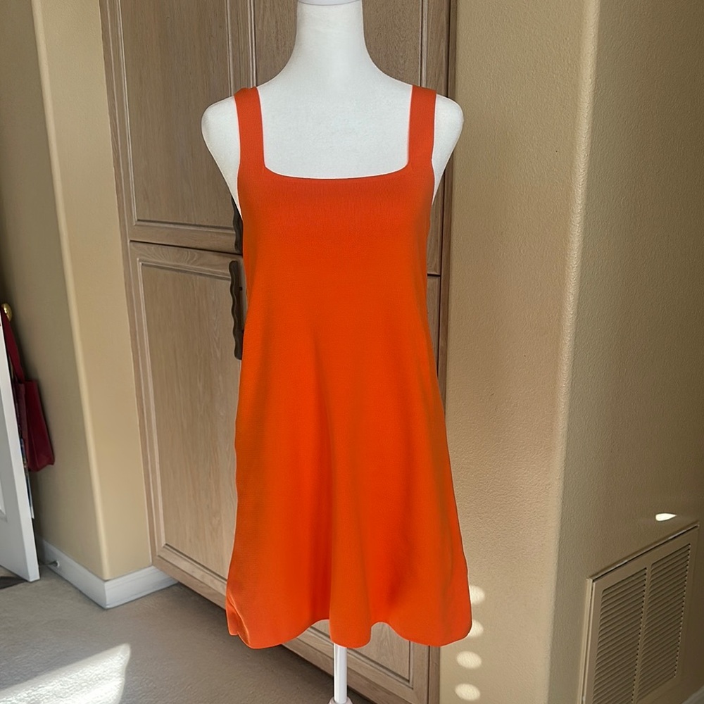 Zara Orange Sleeveless Dress